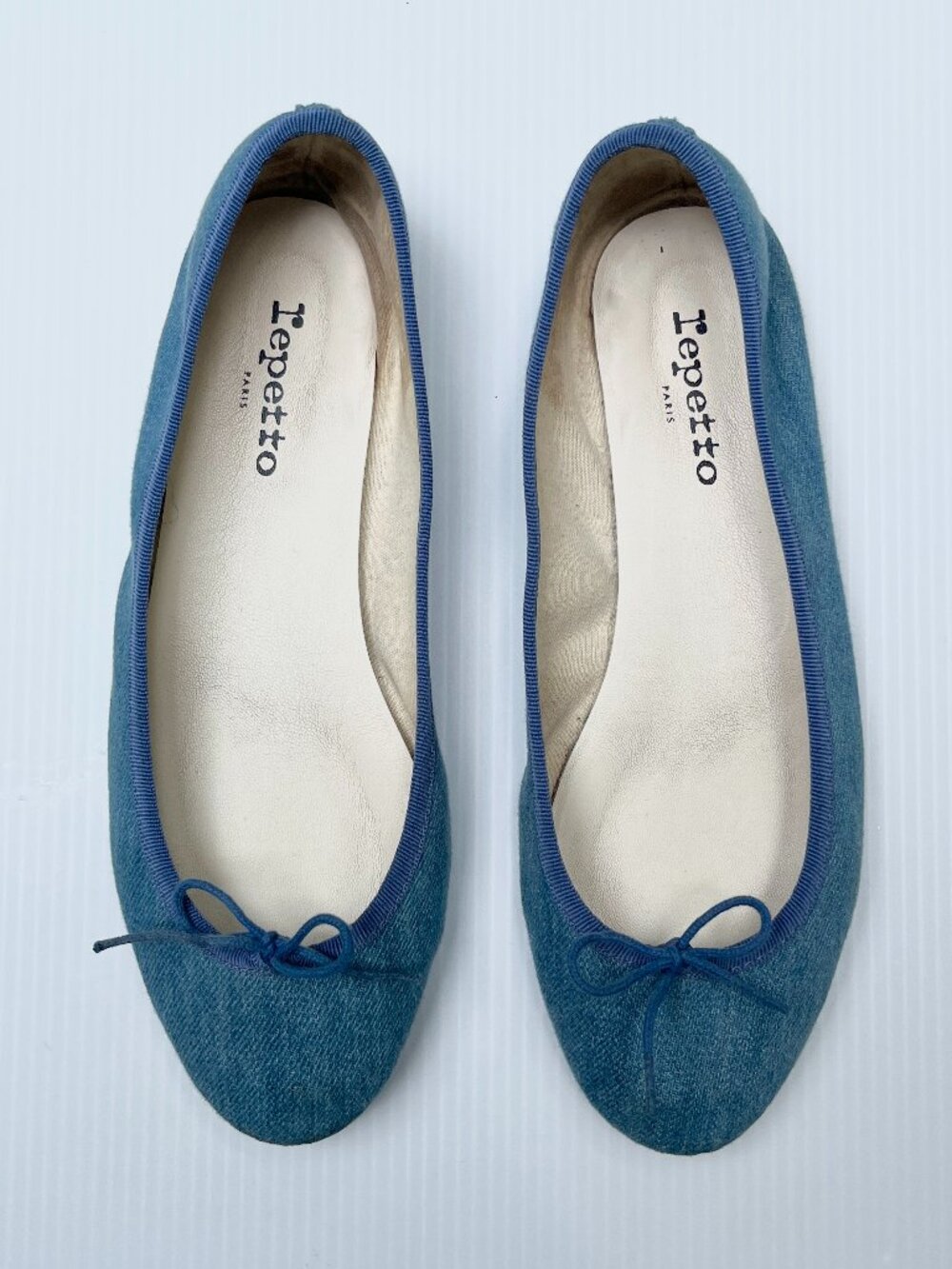 Repetto Cendrillon Denim Ballet Flats in "Everest" Blue - Size 39 EU/Size 8.5 US